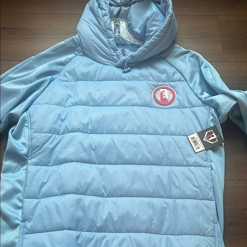 Baseball Lifestyle 101 pro series puffer hybrid jacket Large Blue